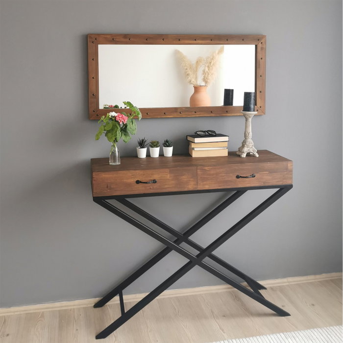 Hanah Home Espejo de Nogal Z11050CV